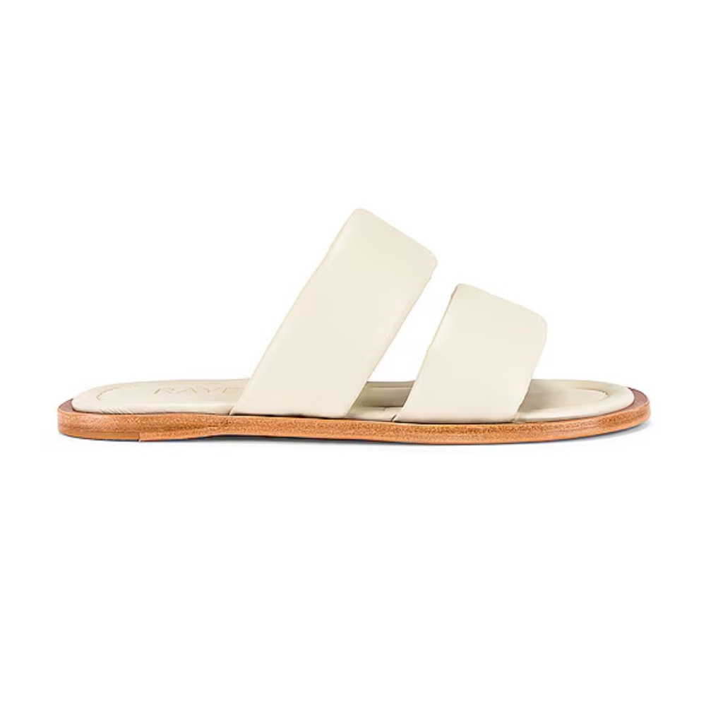 Raye Cream Double Strap Chunky Leather Sandals 7.5